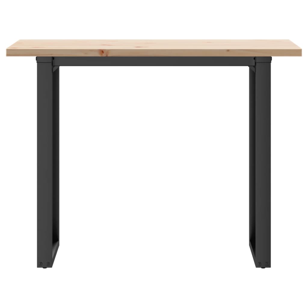 Esstisch O-Gestell 100x50x75,5 cm Massivholz Kiefer & Stahl