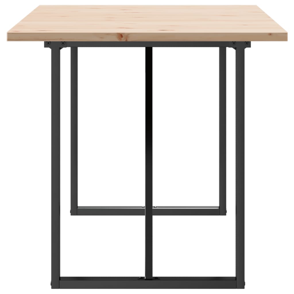 Esstisch O-Gestell 160x80x75,5 cm Massivholz Kiefer & Stahl