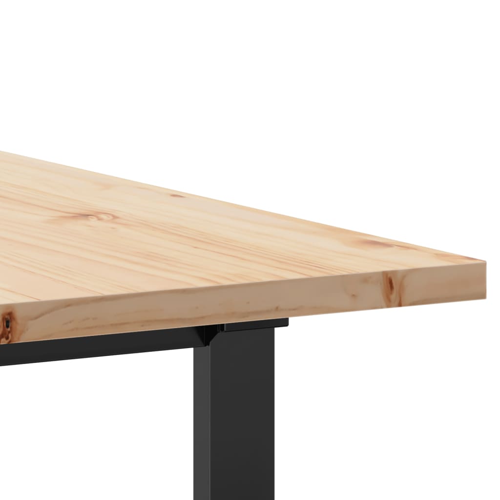 Esstisch O-Gestell 200x100x75,5cm Massivholz Kiefer & Stahl