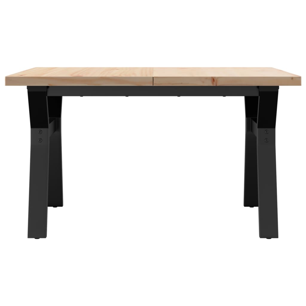 Couchtisch Y-Gestell 80x80x45,5cm Massivholz Kiefer & Stahl