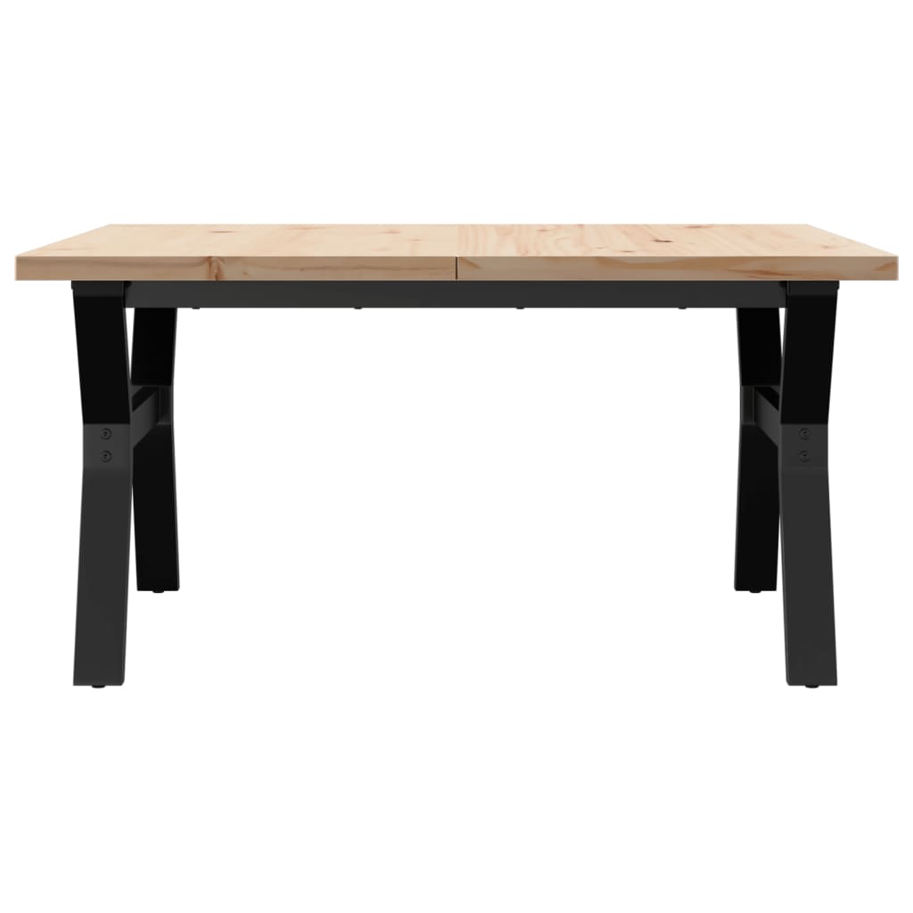 Couchtisch Y-Gestell 90x90x45,5cm Massivholz Kiefer & Stahl