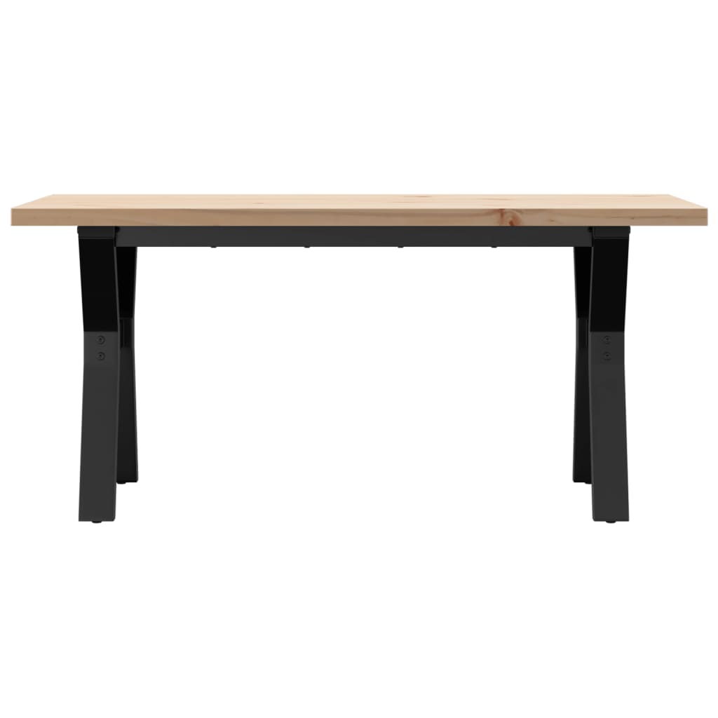 Couchtisch Y-Gestell 100x50x45,5 cm Massivholz Kiefer Stahl