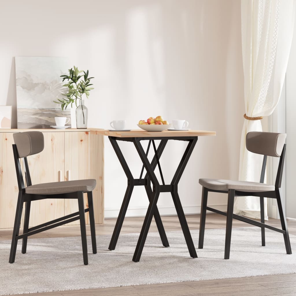 Esstisch Y-Gestell 60x60x75,5cm Massivholz Kiefer und Stahl