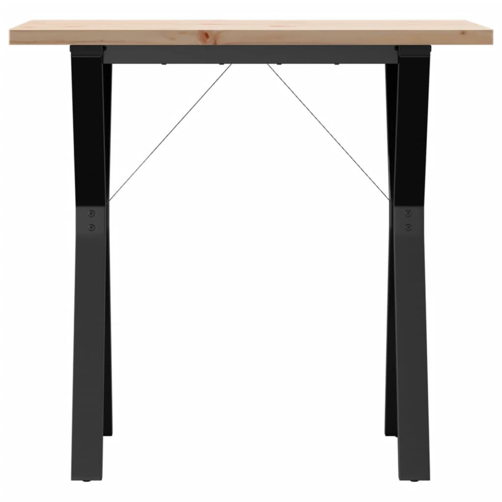 Esstisch Y-Gestell 80x50x75,5 cm Massivholz Kiefer & Stahl