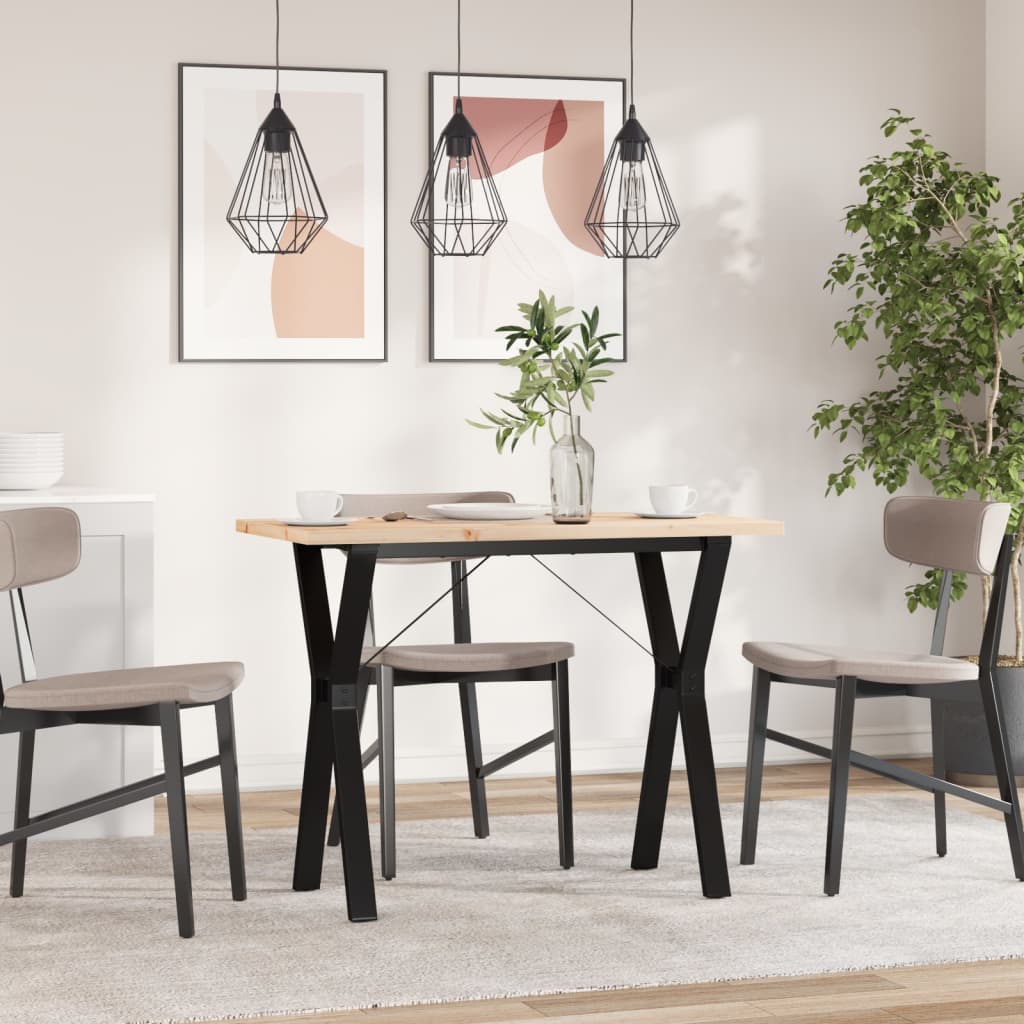 Esstisch Y-Gestell 100x50x75,5 cm Massivholz Kiefer & Stahl