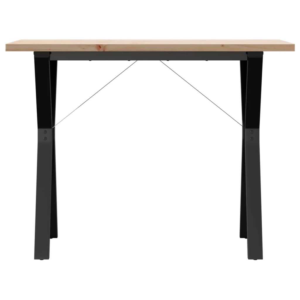 Esstisch Y-Gestell 100x50x75,5 cm Massivholz Kiefer & Stahl