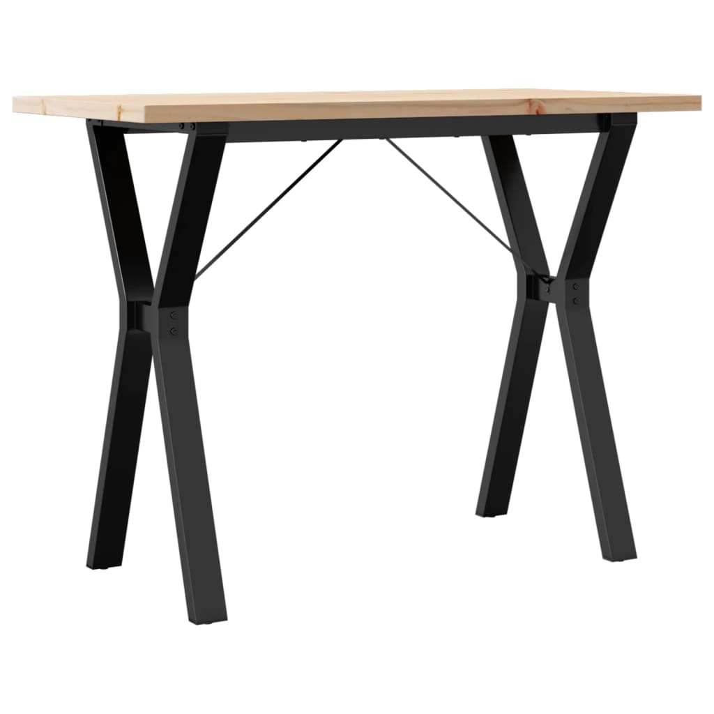 Esstisch Y-Gestell 100x50x75,5 cm Massivholz Kiefer & Stahl