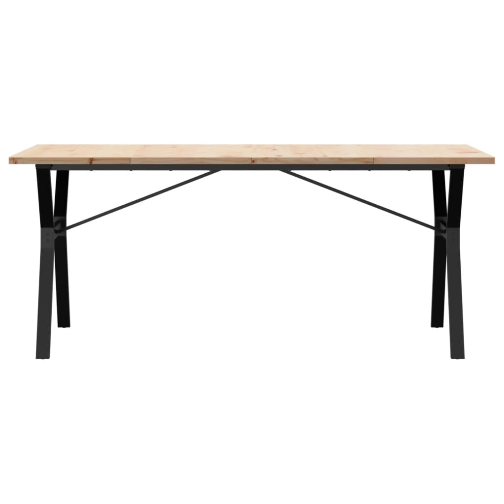 Esstisch Y-Gestell 180x90x75,5 cm Massivholz Kiefer & Stahl