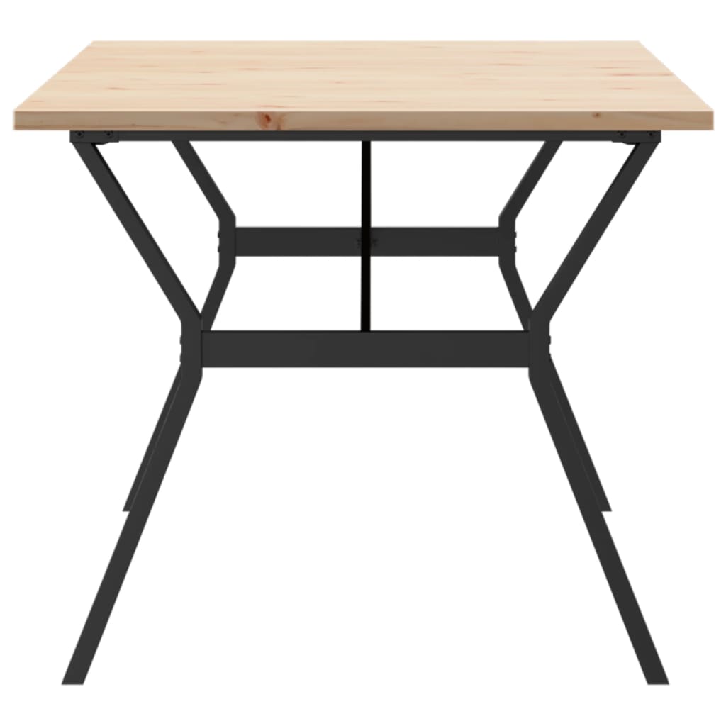 Esstisch Y-Gestell 180x90x75,5 cm Massivholz Kiefer & Stahl