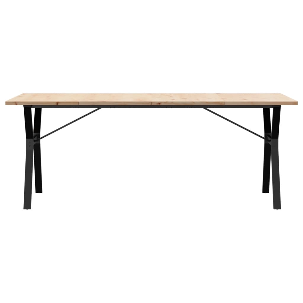 Esstisch Y-Gestell 200x100x75,5cm Massivholz Kiefer & Stahl