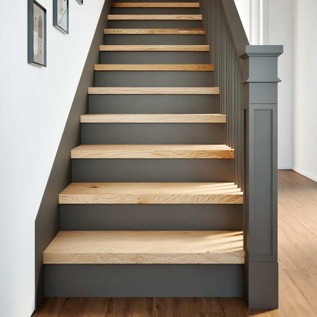 Stair treads 4 pcs. Untreated 70x25x2 cm solid oak wood