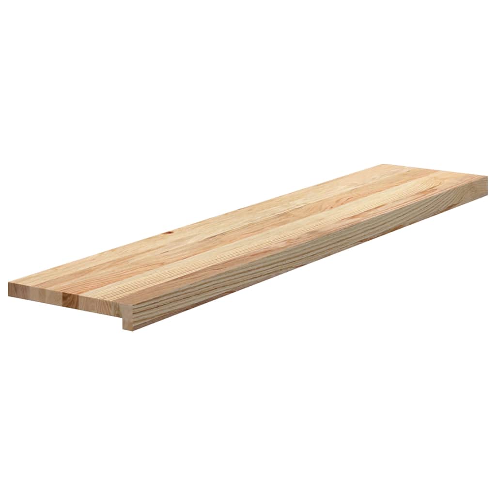 Stair treads 4 pcs. Untreated 120x25x2 cm solid oak wood