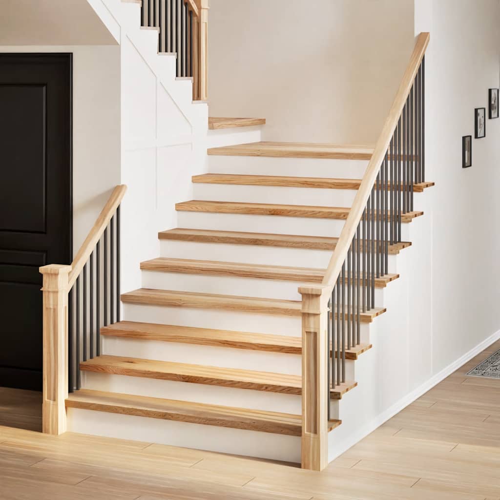 Stair treads 4 pcs. Untreated 110x30x2 cm solid oak wood