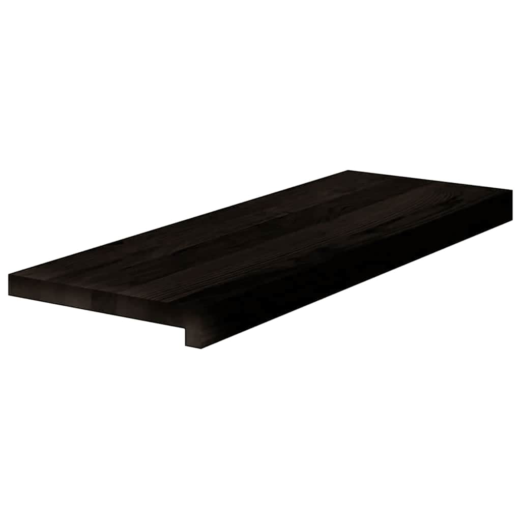 Treppenstufen 12 Stk. Dunkelbraun 70x25x2 cm Massivholz Eiche