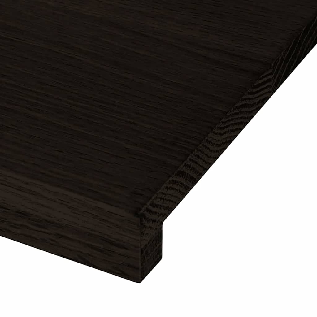 Treppenstufen 12 Stk. Dunkelbraun 100x25x2 cm Massivholz Eiche