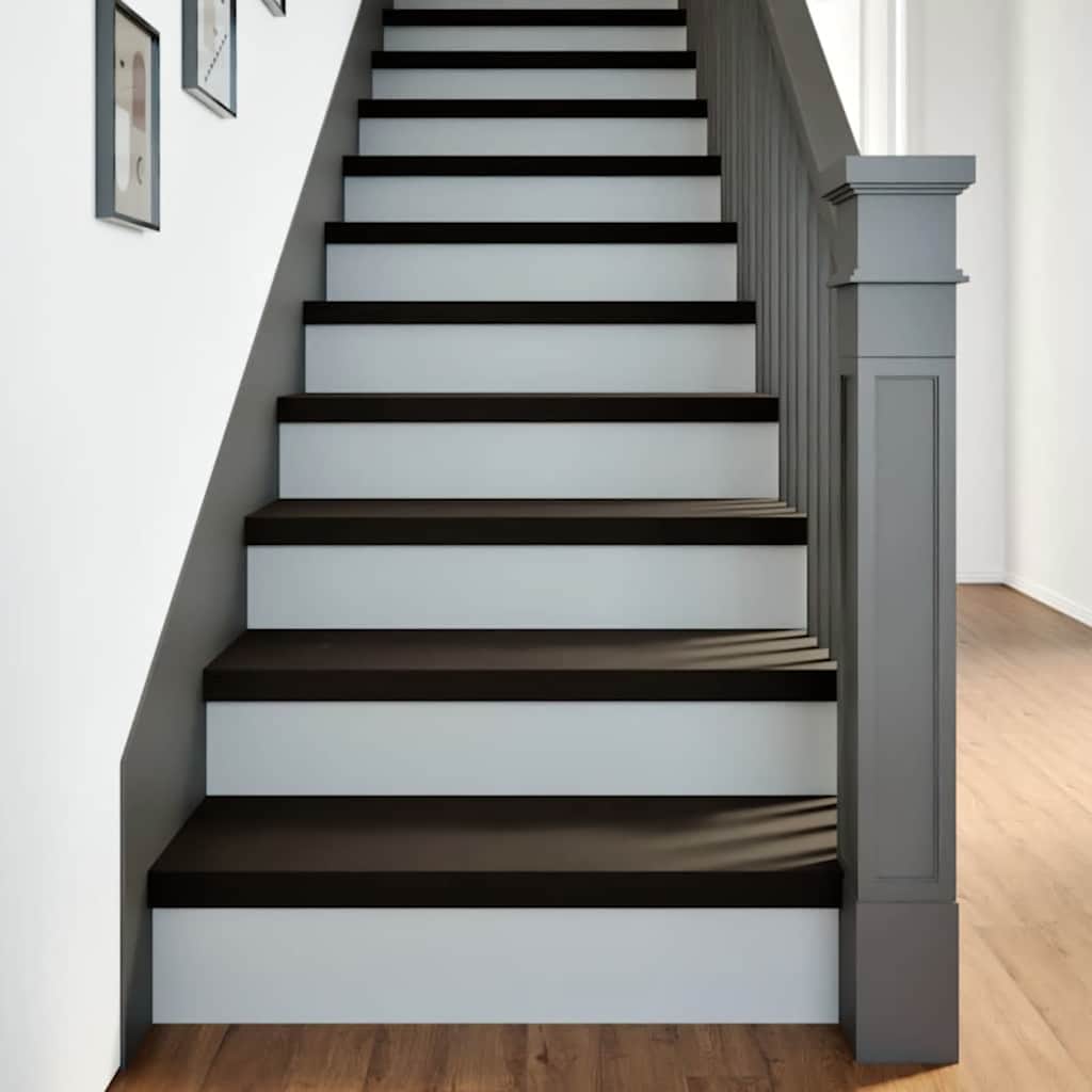 Treppenstufen 12 Stk. Dunkelbraun 70x30x2 cm Massivholz Eiche
