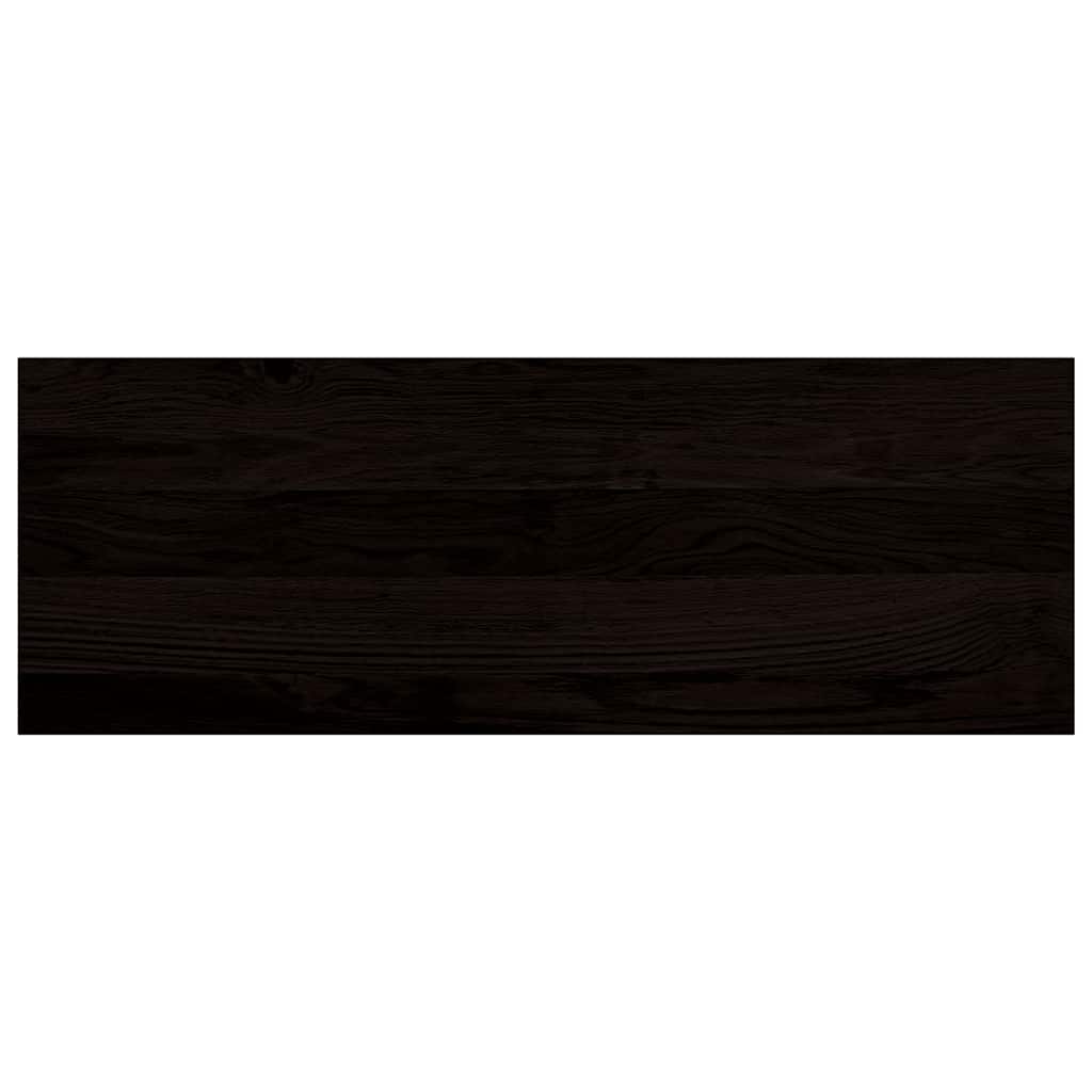 Treppenstufen 2 Stk. Dunkelbraun 70x30x2 cm Massivholz Eiche