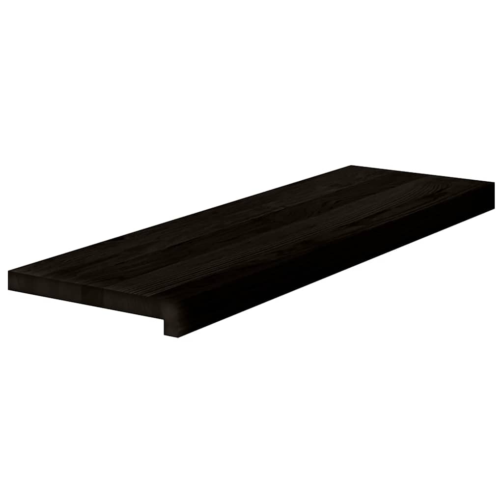 Treppenstufen 2 Stk. Dunkelbraun 80x30x2 cm Massivholz Eiche