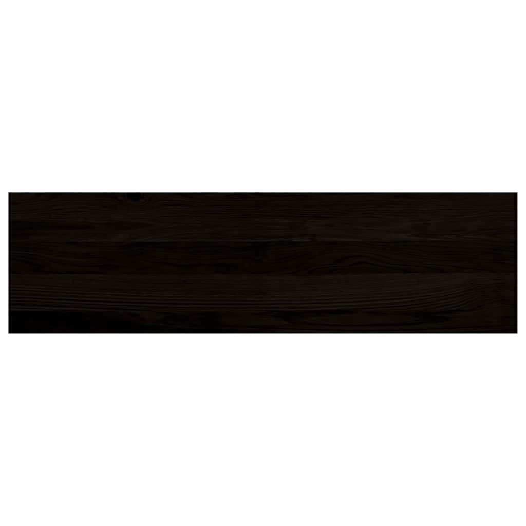 Treppenstufen 2 Stk. Dunkelbraun 90x30x2 cm Massivholz Eiche