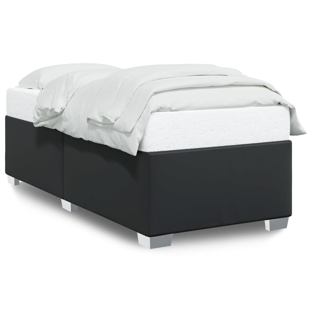 Bettgestell Schwarz 90x190 cm Kunstleder
