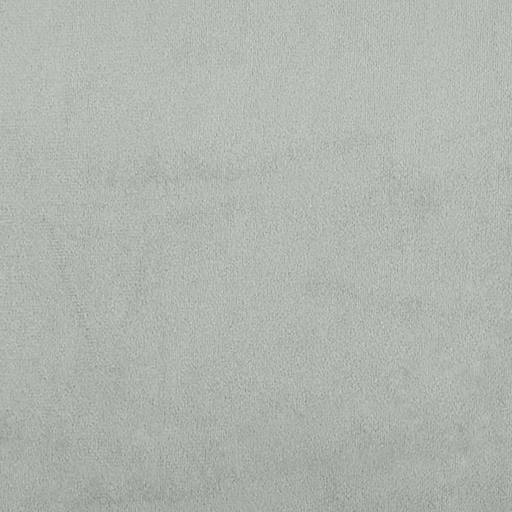 Bettgestell ohne Matratze Hellgrau 90x190 cm Samt