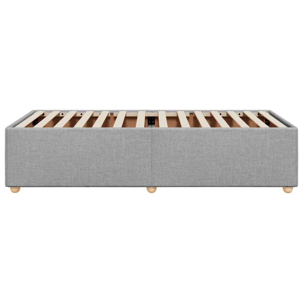 Bettgestell ohne Matratze Hellgrau 100x200 cm Stoff
