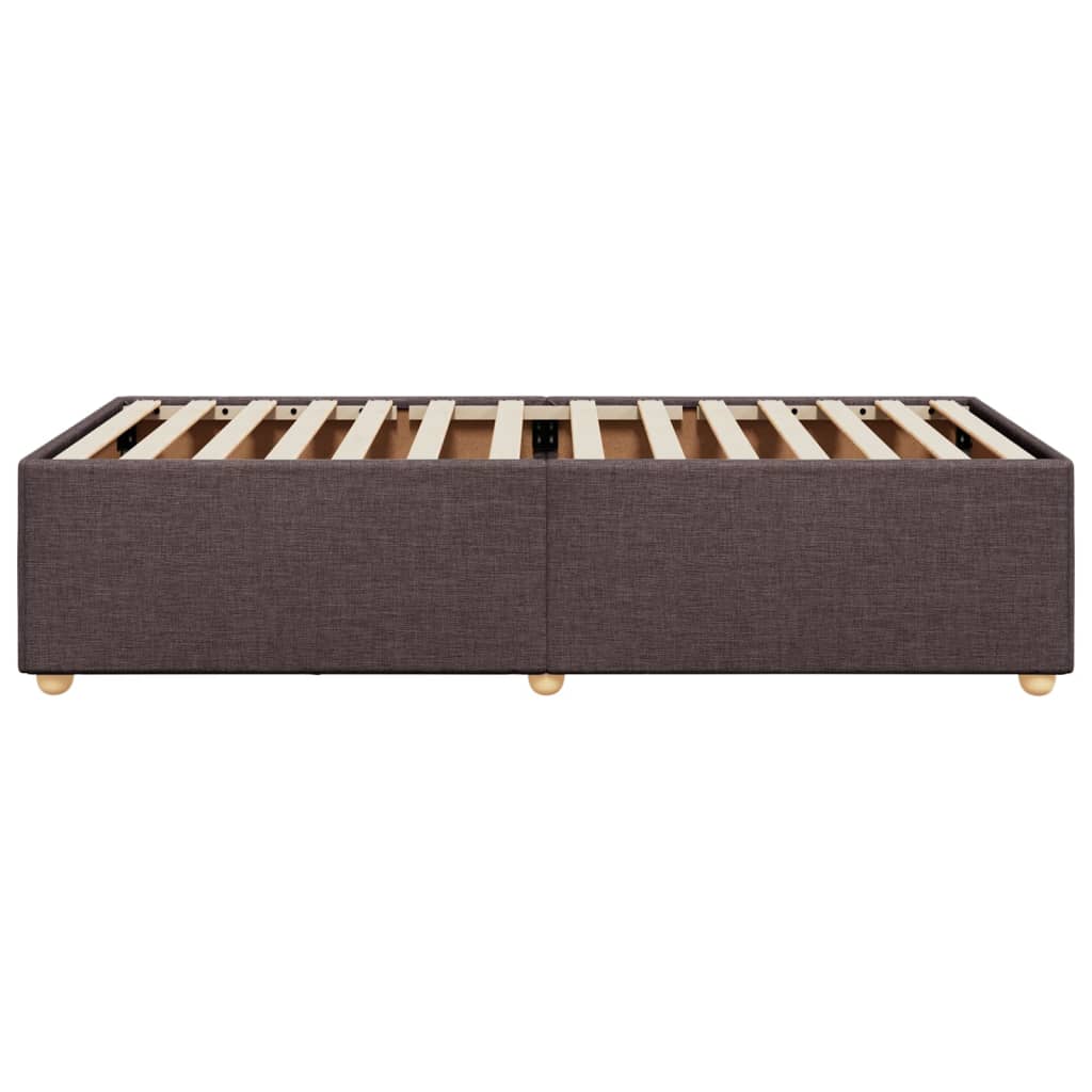 Bettgestell ohne Matratze Dunkelbraun 100x200 cm Stoff