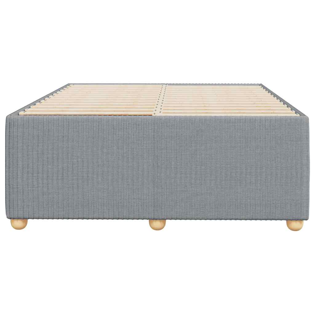 Bettgestell ohne Matratze Hellgrau 120x190 cm Stoff