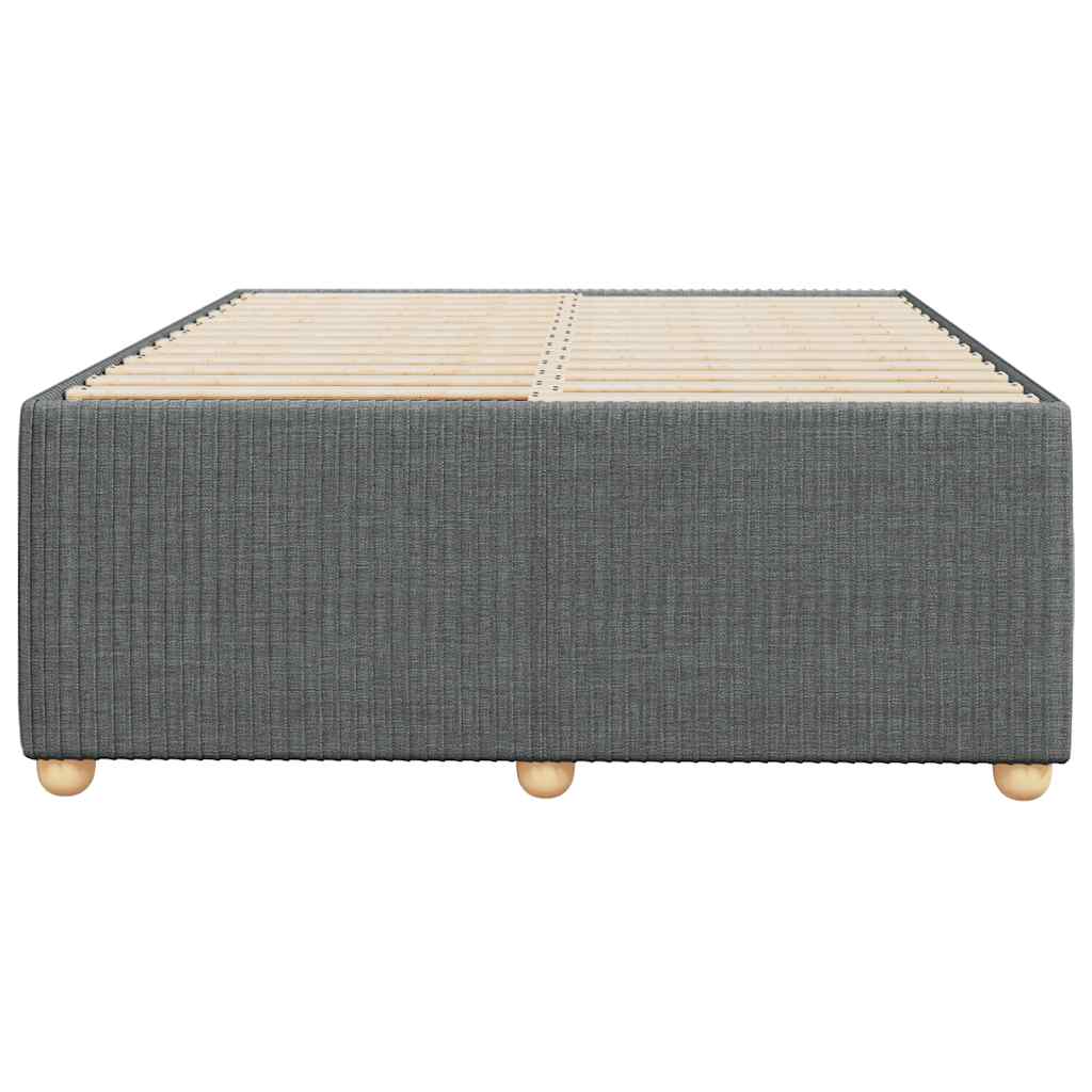 Bettgestell ohne Matratze Dunkelgrau 120x190 cm Stoff