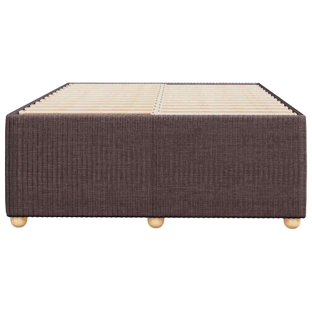Bettgestell ohne Matratze Dunkelbraun 120x190 cm Stoff