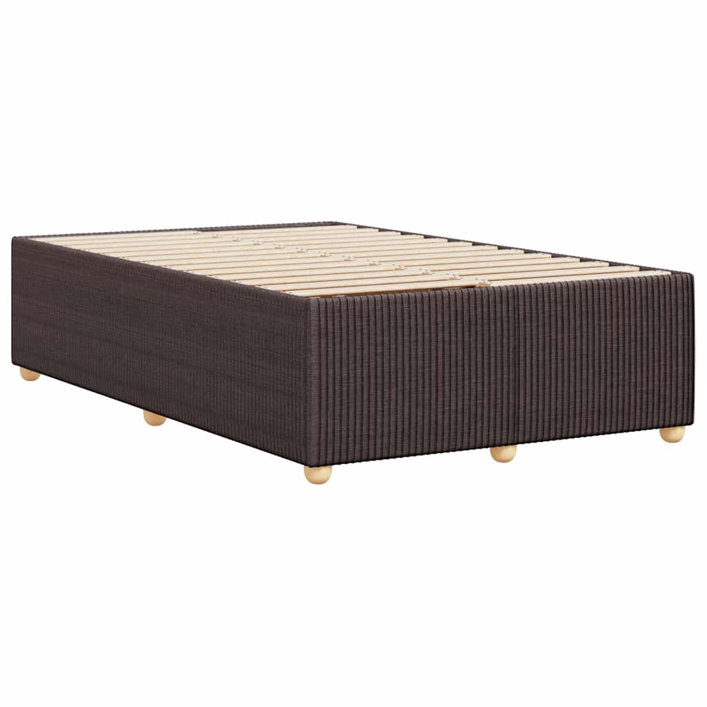 Bettgestell ohne Matratze Dunkelbraun 120x190 cm Stoff