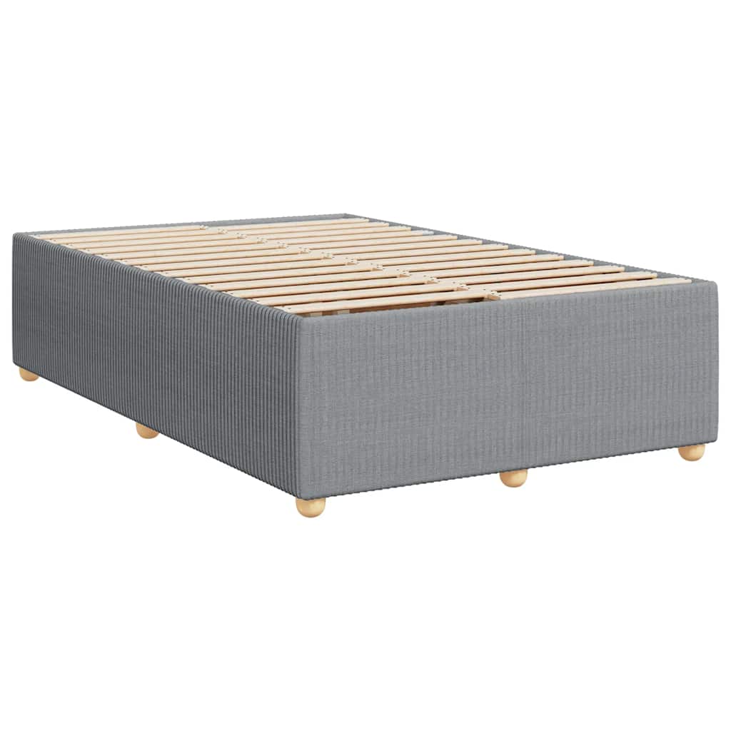 Bettgestell ohne Matratze Hellgrau 120x200 cm Stoff