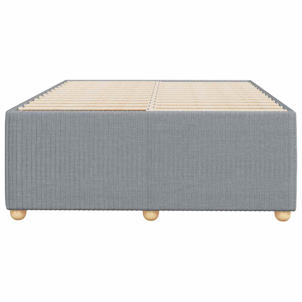 Bettgestell ohne Matratze Hellgrau 120x200 cm Stoff