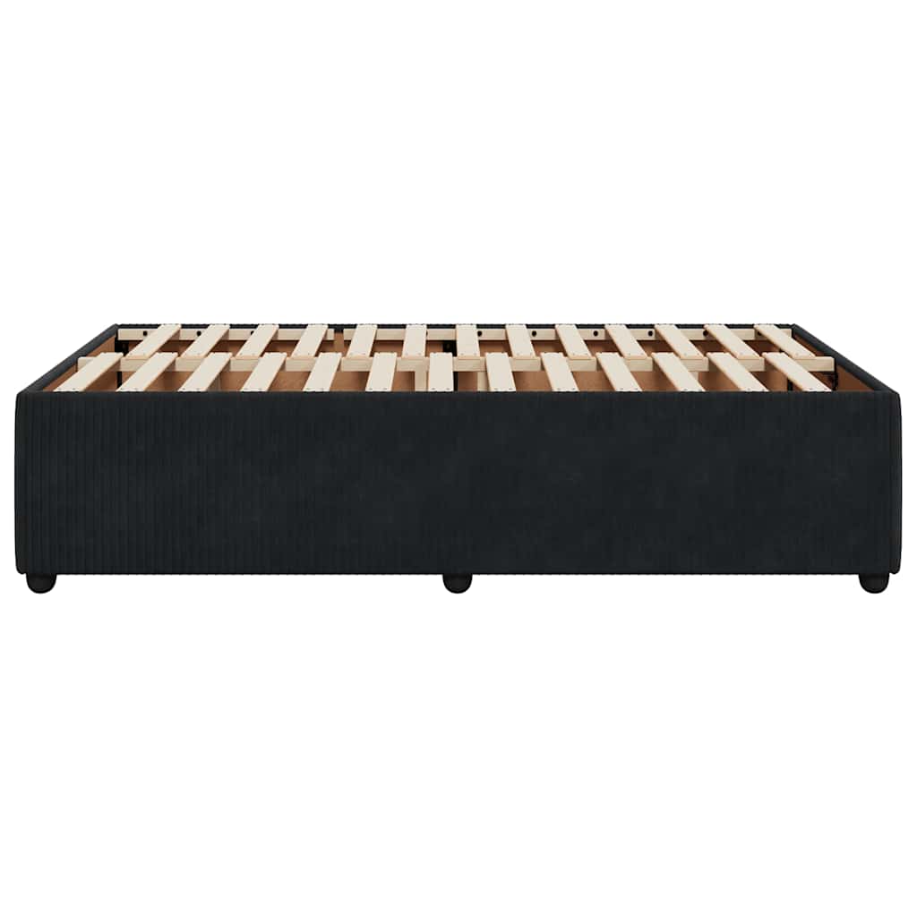 Bettgestell ohne Matratze Schwarz 120x190 cm Samt