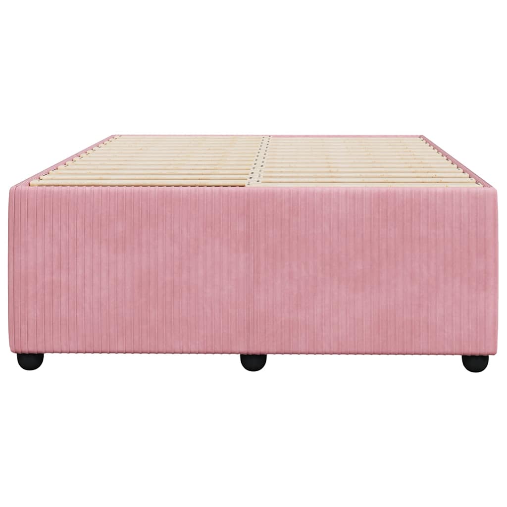Bettgestell ohne Matratze Rosa 120x190 cm Samt