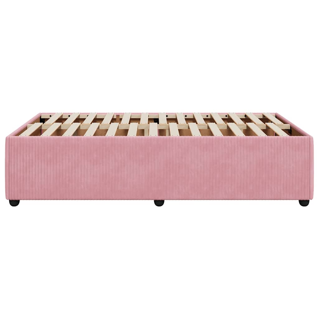 Bettgestell ohne Matratze Rosa 120x190 cm Samt