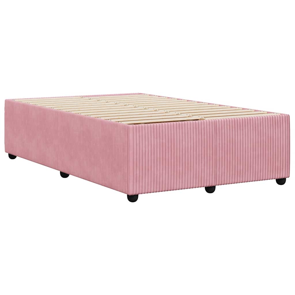 Bettgestell ohne Matratze Rosa 120x190 cm Samt