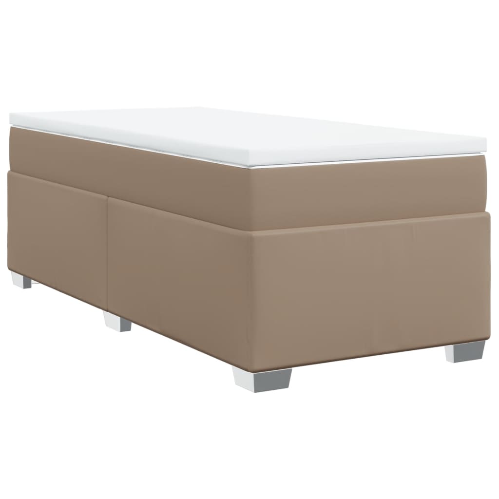 Boxspringbett Matratze Cappuccino-Braun 100x200cm Kunstleder