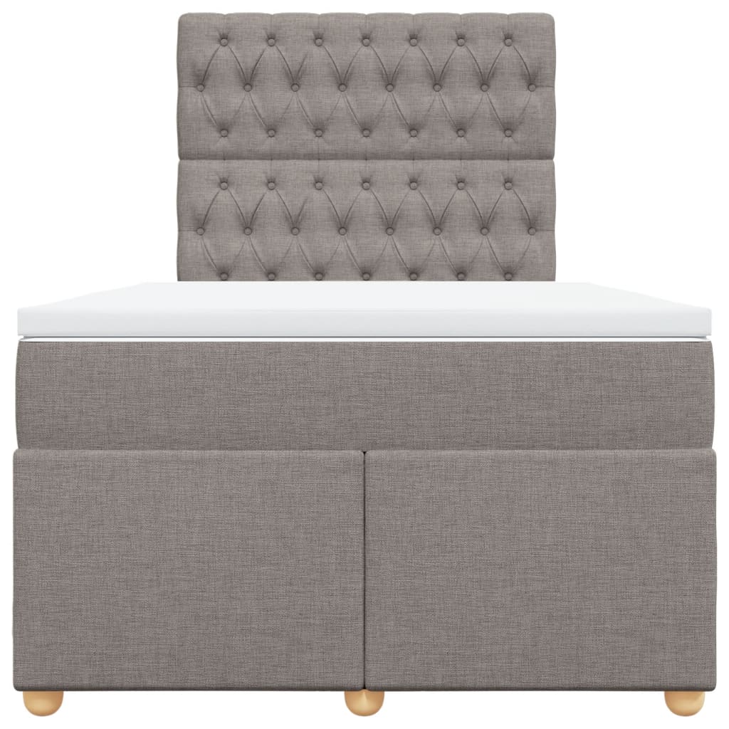 Boxspringbett mit Matratze Taupe 120x190 cm Stoff