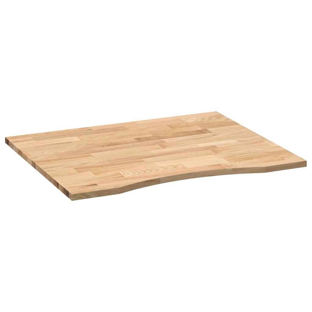 Desk top untreated 100x80x2.5 cm solid oak