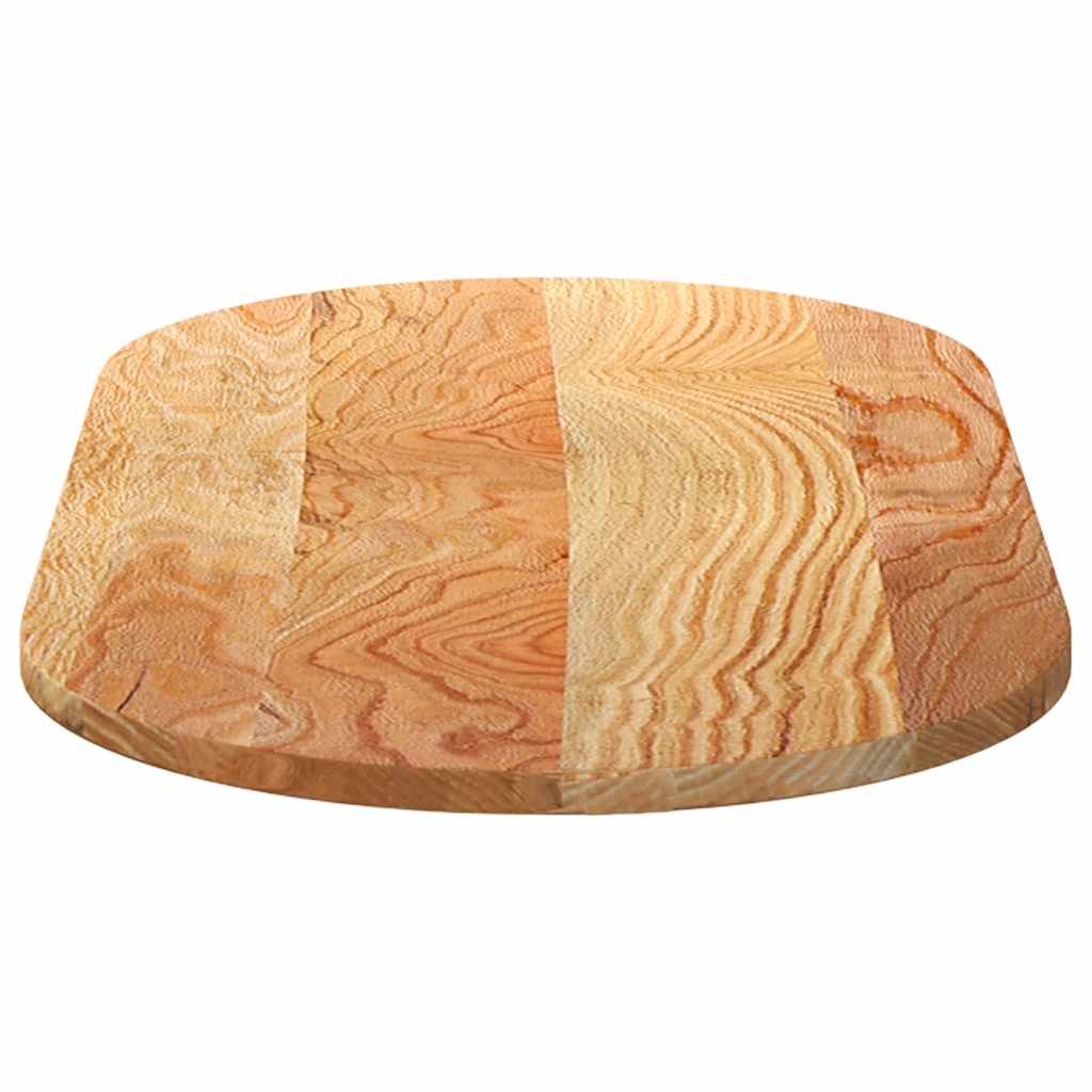 Table top light brown 100x50x2 cm solid oak oval