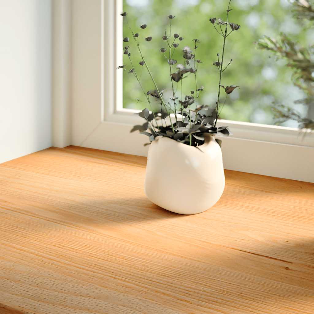 Fensterbänke 2 Stk. Hellbraun 160x25x2 cm Massivholz Eiche