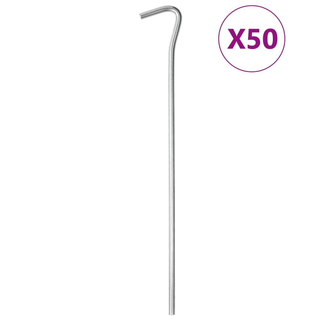 Tent pegs 50 pcs. 23 cm Ø5 mm Galvanized steel