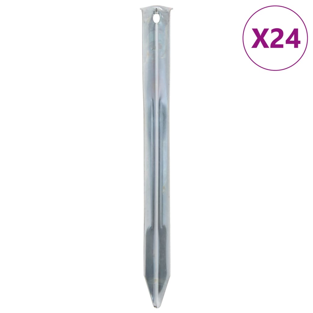 Tent pegs 24 pcs. 22 cm Ø20 mm Galvanized steel