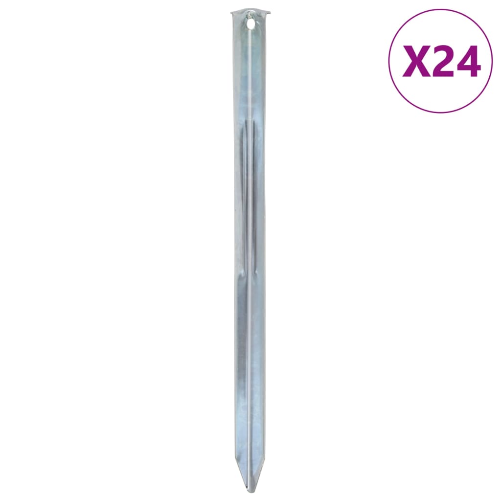 Tent pegs 24 pcs. 30 cm Ø20 mm Galvanized steel