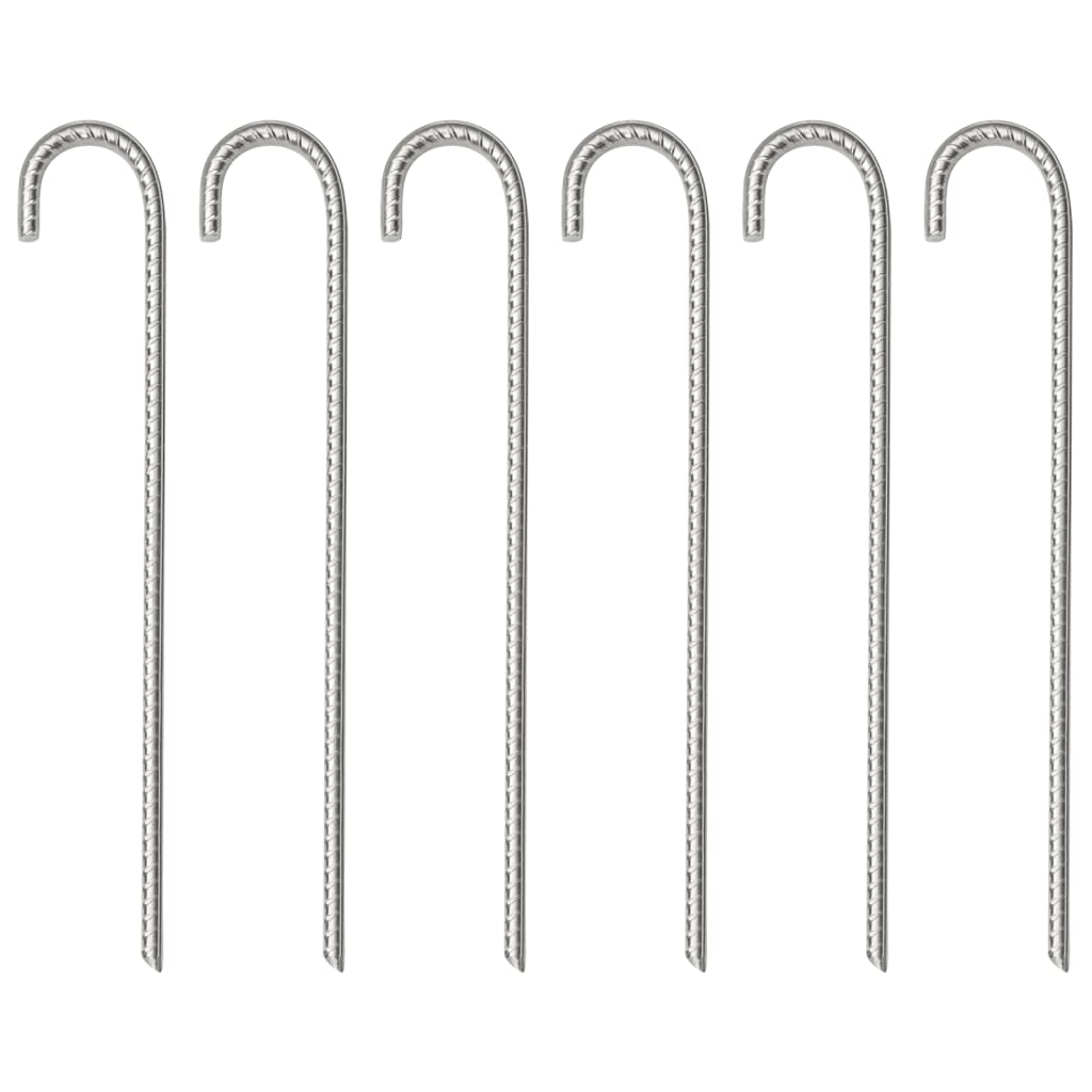 Tent pegs 6 pcs. 37 cm Ø10 mm Galvanized steel