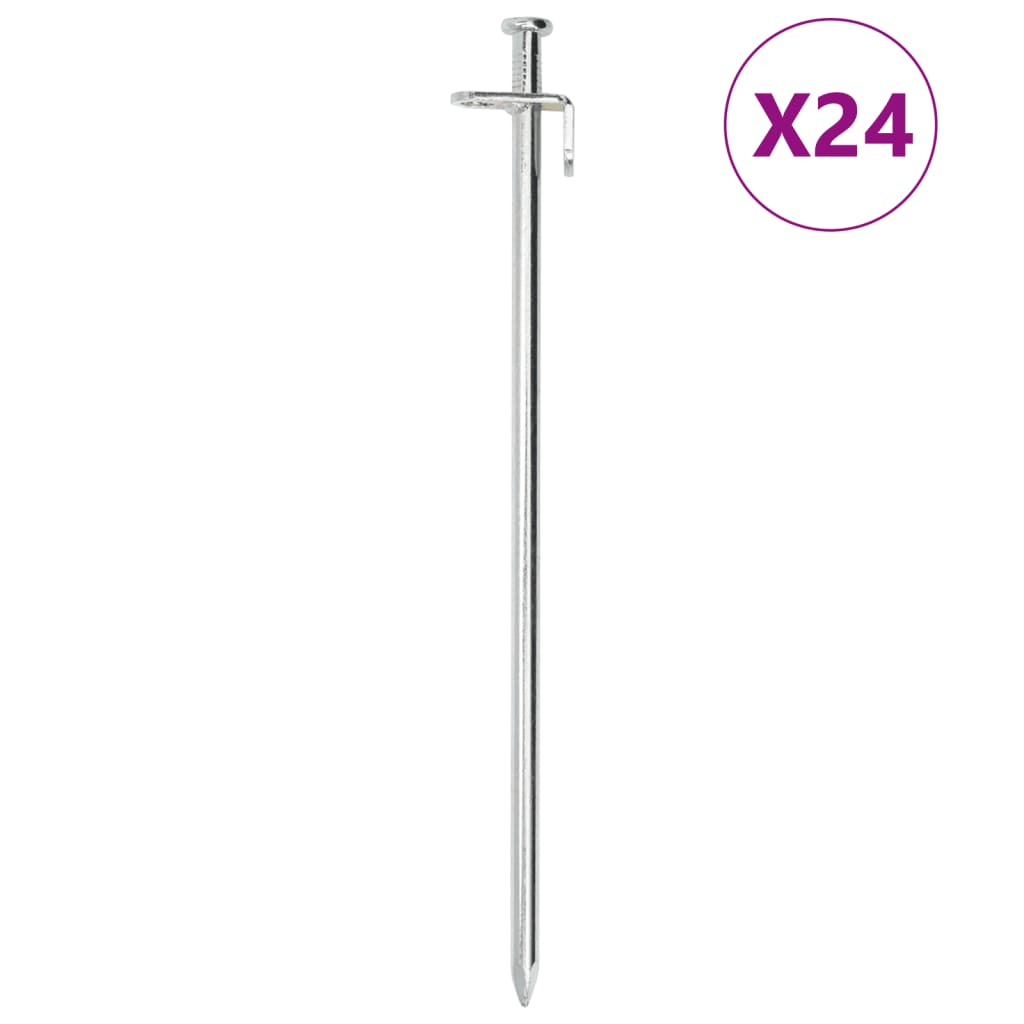 Tent pegs 24 pcs. 30 cm 8 mm galvanized steel