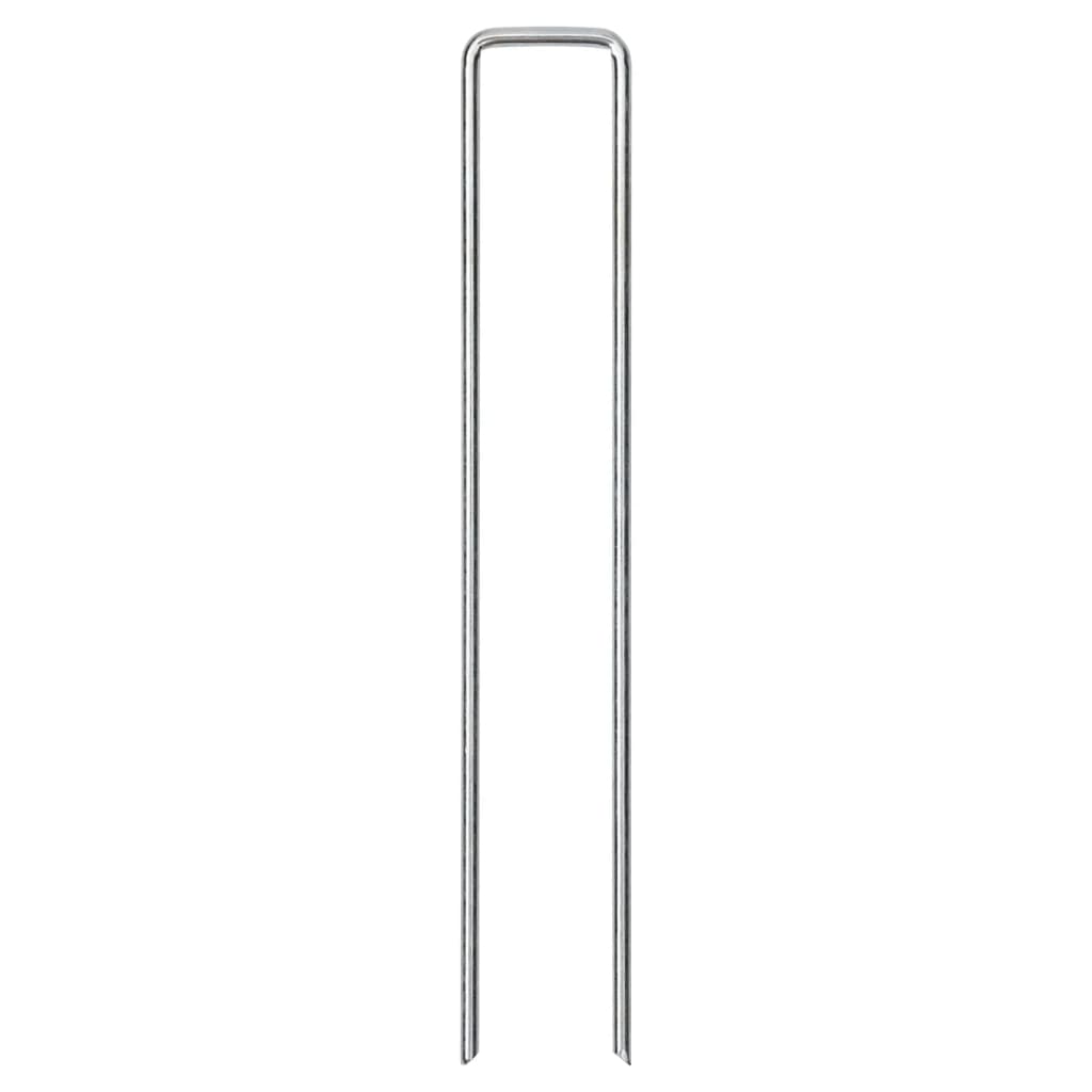 Ground anchors 25 pcs. U-shape 20x4 cm galvanized steel