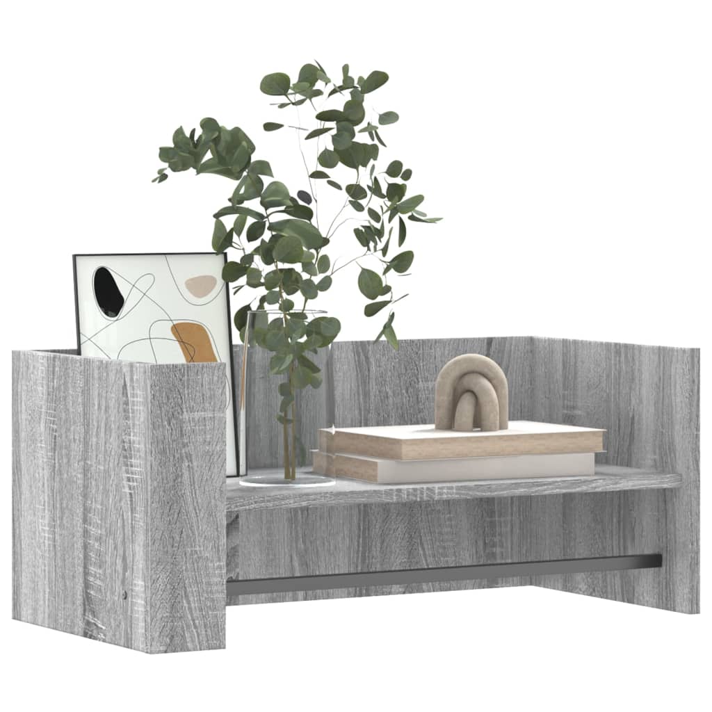 Wall shelf gray Sonoma 70.5x35x30.5 cm wood material