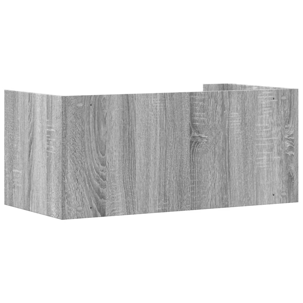 Wall shelf gray Sonoma 70.5x35x30.5 cm wood material